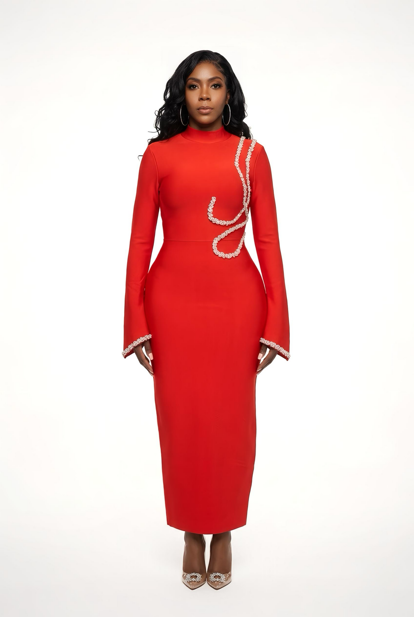 Women Sexy Long Sleeve Diamonds Maxi Long Bodycon Bandage Dress 2025 Celebrity Elegant Evening Party Luxury Birthday Dresses