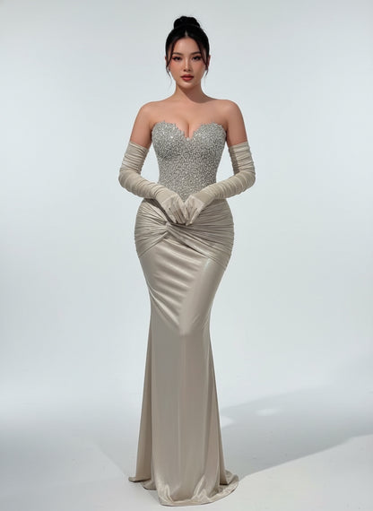 Dubai Crystals Strapless Evening Gowns  Bridal Dreams