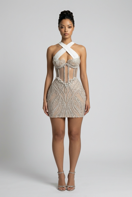Best Selling Dresses Criss-Cross Cutout Sequin and Beads Elegant Evening Dress Prom Dresses Vestido De Gala Customized